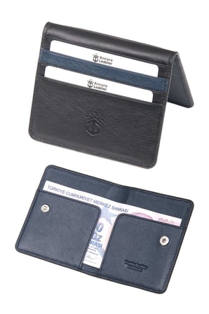 Ancora Leather Hakiki Deri Para Bölmeli Çıtçıtlı Portföy-Unisex-26210