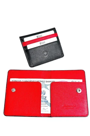 Ancora Leather Hakiki Deri Para Bölmeli Çıtçıtlı Portföy-Unisex-26210