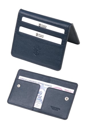 Ancora Leather Hakiki Deri Para Bölmeli Çıtçıtlı Portföy-Unisex-26210