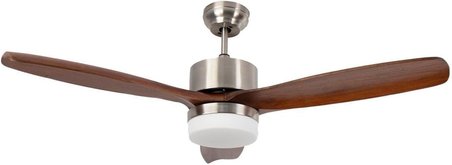 Modern Gri Motor Kahverengi Kanat Aydınlatmalı Uzaktan Kumandalı Tavan Vantilatörü 132Cm