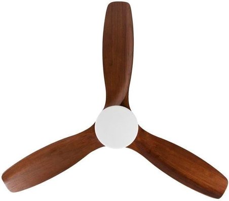 Modern Gri Motor Kahverengi Kanat Aydınlatmalı Uzaktan Kumandalı Tavan Vantilatörü 132Cm
