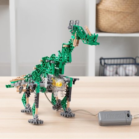 Basic Fun 12468 Osaurus Classics 255 Pc/ 2 Model-K'Nexosaurus Rex Yapı Seti (Motorlu), Çok Renkli