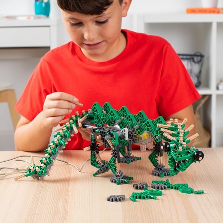 Basic Fun 12468 Osaurus Classics 255 Pc/ 2 Model-K'Nexosaurus Rex Yapı Seti (Motorlu), Çok Renkli