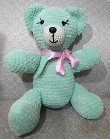 Amigurumi Organik Örgü Oyuncak Uyku Arkadaşı Ayıcık