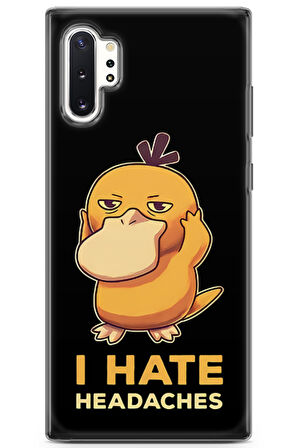 Samsung Galaxy Note 10 Plus uyumlu Pokemon 33 Şeffaf Psyduck Pokemon