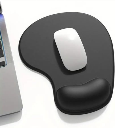 ErgoPad Bilek Destekli Ergonomik Kaymaz Taban Mouse Pad, Masa Pedi Siyah