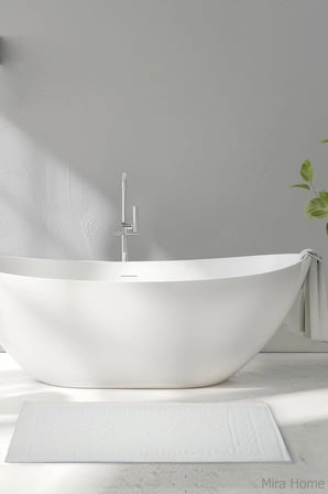 2'li Ayak İzli Banyo Ayak Havlusu%100 Pamuklu Renkli 50x70 Cm