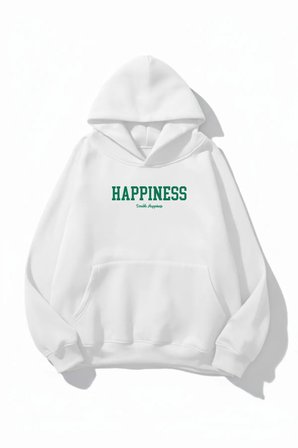 Unisex Yumuşak Dokulu For You, My Muse Baskılı Tasarım Oversize 3 İplik Hoodie Sweatshirt