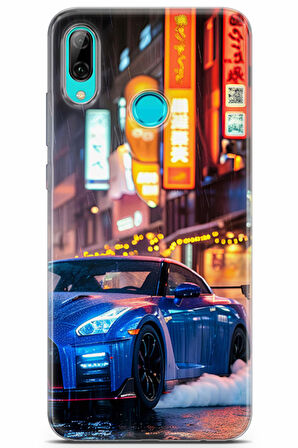 Huawei P Smart 2019 uyumlu Otomoto 27 HD Desenli Mavi GTR Japon