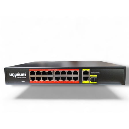 Uranium POE-G1621SFP-300W 16 Port Gigabit PoE Rackmount Switch
