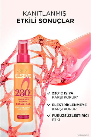 L'Oréal Paris Elseve Dream Long Isıya Karşı Koruyucu &amp; Pürüzsüzleştirici Sprey Serum 150ml
