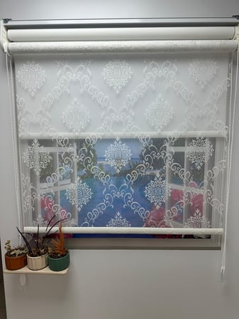 Çift Mekanizmalı Tül Ve Stor Perde Düz - Model 4