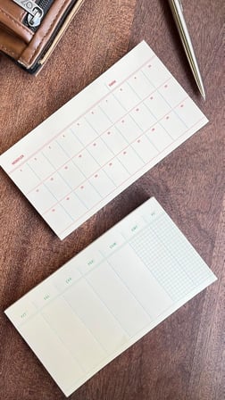 4'lü Masaüstü Tarihsiz Planlayıcı Set (Hedefler, Haftalık Planlayıcı, Noktalı ve Çizgili Notepad)