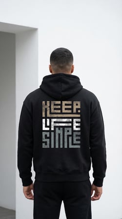 HEAVY OVERSIZE HOODIE | BLACKOUT KEEP BASKILI (Unisex Oversize Kapüşonlu Sweatshirt)