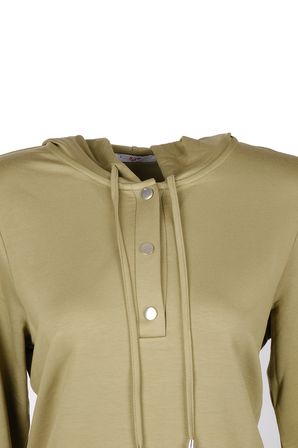 Vedi-bb Oversize Kapüşonlu Uzun Kol Kadın Sweatshirt - Günlük Rahat Şık