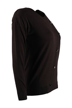 Detaylı Düğmeli Kazak Vedi