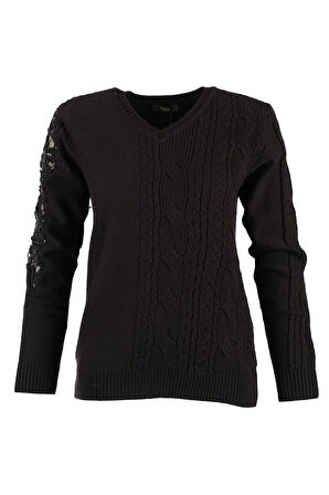 İşlemeli Detaylı Kazak Vedi