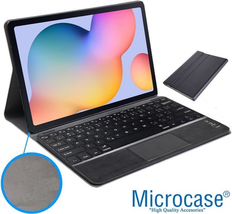 Samsung Galaxy Tab S6 Lite P610 10.4 inch Bluetooth Touchpad Klavye + Standlı Kılıf - BKK5