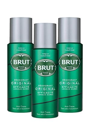 Brut Original Erkek Deodorant 200Ml 3 Adet