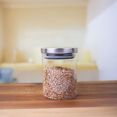 300 Ml Vakumlu Metal Kapaklı Borosilikat Cam Kavanoz (8.5cm*10cm) 1 Adet