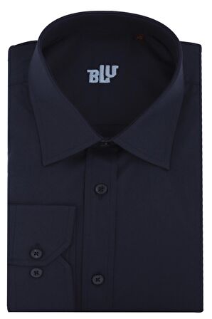 BLU Kravat Yaka Klasik Gömlek