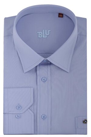 BLU Kravat Yaka Klasik Gömlek