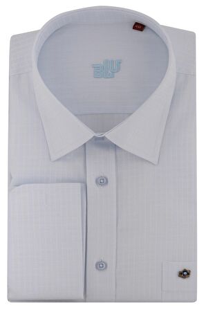 BLU Yarım İtalyan Yaka Klasik Gömlek