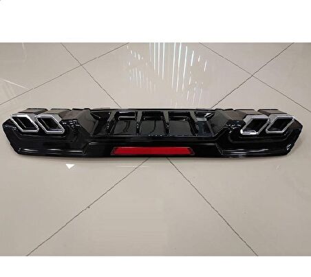 Oled Garaj Honda Civic FC5 İçin Uyumlu Kare 4 Egzoz Difüzör Piano Black