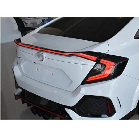 Oled Garaj Honda Civic FC5 İçin Uyumlu  Animasyonlu Led Stop Ve Spoiler Takımı Smoke