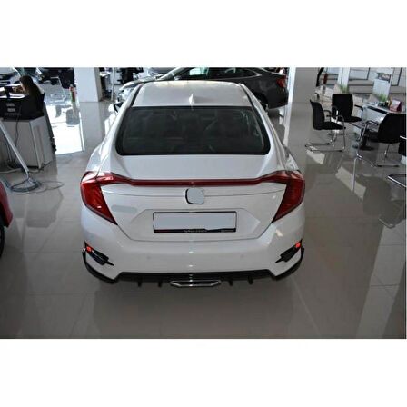 Oled Garaj Honda Civic FC5 İçin Uyumlu Animasyonlu Led Stop Ve Spoiler Takımı Kırmızı