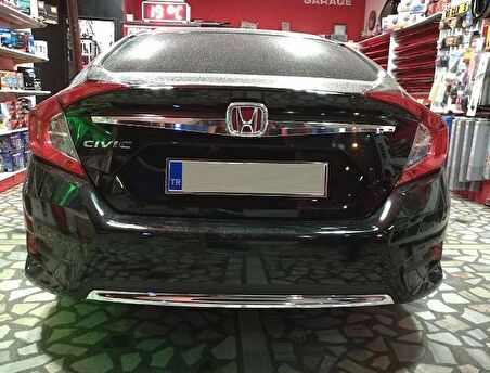 Oled Garaj Honda Civic FC5 İçin Uyumlu Arka Tampon Alt Nikelajı Krom 2016-2020