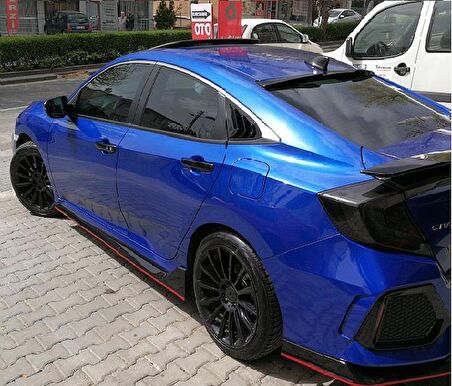 Oled Garaj Honda Civic FC5 İçin Uyumlu Cam Üstü Yay Spoiler Siyah Renk Fc5 2016-2021