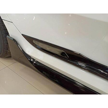 Oled Garaj Honda Civic FC5 İçin Uyumlu Civic Yazılı Kapı Çıtası Piano Black Siyah