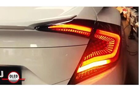 Oled Garaj Honda Civic FC5 İçin Uyumlu Yeni Model Animasyonlu Led Stop - Red