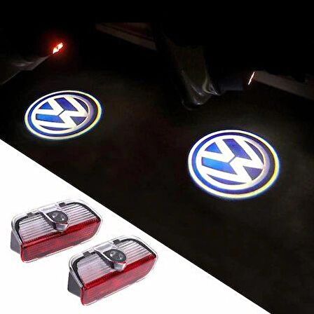 Oled Garaj Volkswagen Passat B7 İçin Uyumlu Golf 7 Kapı Altı Hayalet Logo 2 Adet