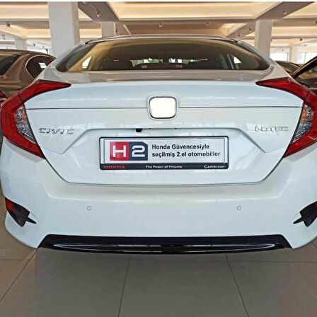 Oled Garaj Honda Civic FC5 İçin Uyumlu Arka Tampon Alt Çıta Piano Black 2016-2020