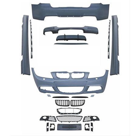 3 Serisi E90 2005-2008 İçin Uyumlu Lci M-Tech Body Kit (Ön-Arka-Yan-Panjur)   