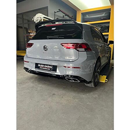 Golf 8 Için Uyumlu ''r-Line'' Difüzör (Piano Black) - 4 Egzoz