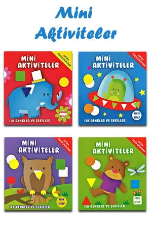  Mini Aktiviteler İlk Renkler ve Şekiller Seti - 4 Kitap