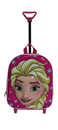 NEWFULL ÇEKÇEKLİ KIZ ANAOKUL SIRT ÇANTASI-PEMBE