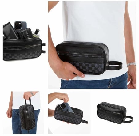 Newish Polo Elegan Portföy Stil El Çantası-Vegan Suni Deri Desenli