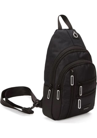 NEWİSH POLO BODY BAG USB ÇIKIŞLI ÇAPRAZ GÖĞÜS VE SIRT ÇANTASI-QATRO 2333 - Siyah Beyaz
