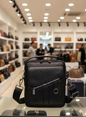 Newish Polo Suni Deri Postacı Çapraz Omuz ve El Çantası Büyük-NPJEEP02