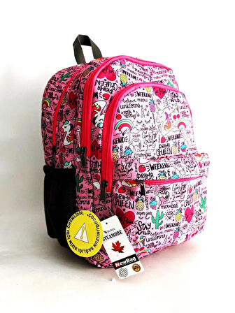 NewBag UNİCORN KIZ SIRT OKUL ÇANTASI-3'LÜ SET  (YENİ SEZON)