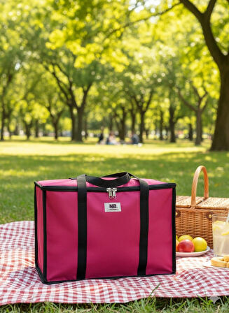 NEWBAG YALITIMLI SOĞUTUCU TAŞINABİLİR SU GEÇİRMEZ PİKNİK ÇANTASI-ORTA BOY KIRMIZI