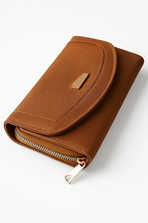 NEWİSH POLO ZARF MODEL KAPAKLI FERMUARLI KADIN PORTFÖY CÜZDAN-BÜYÜK BOY-TABA