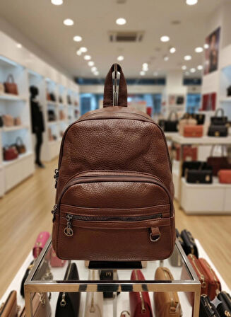 NEWİSH POLO D MODEL SIRT ÇANTASI-YIKAMA SUNİ DERİ-BORDO