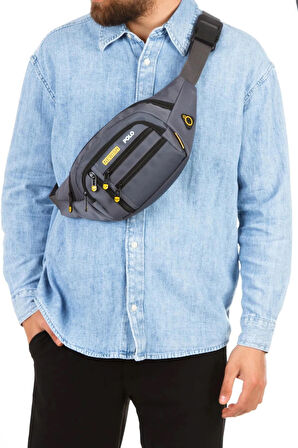 NEWİSH POLO ÇAPRAZ BEL VE OMUZ ÇANTASI-FREE BAG GRİ