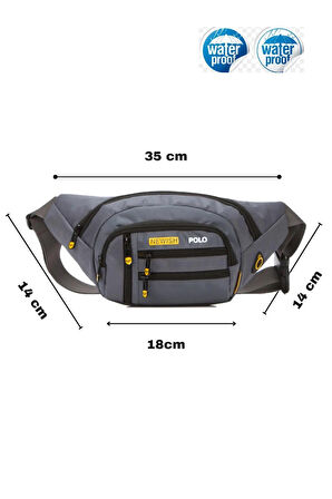 NEWİSH POLO ÇAPRAZ BEL VE OMUZ ÇANTASI-FREE BAG GRİ