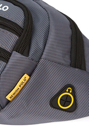 NEWİSH POLO ÇAPRAZ BEL VE OMUZ ÇANTASI-FREE BAG GRİ